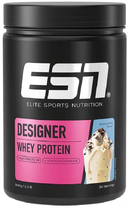 ESN Designer Whey Protein Dose in 908 g, cremige Proteinpulver in einer Dose, ideal für Muskelaufbau und Fitness.