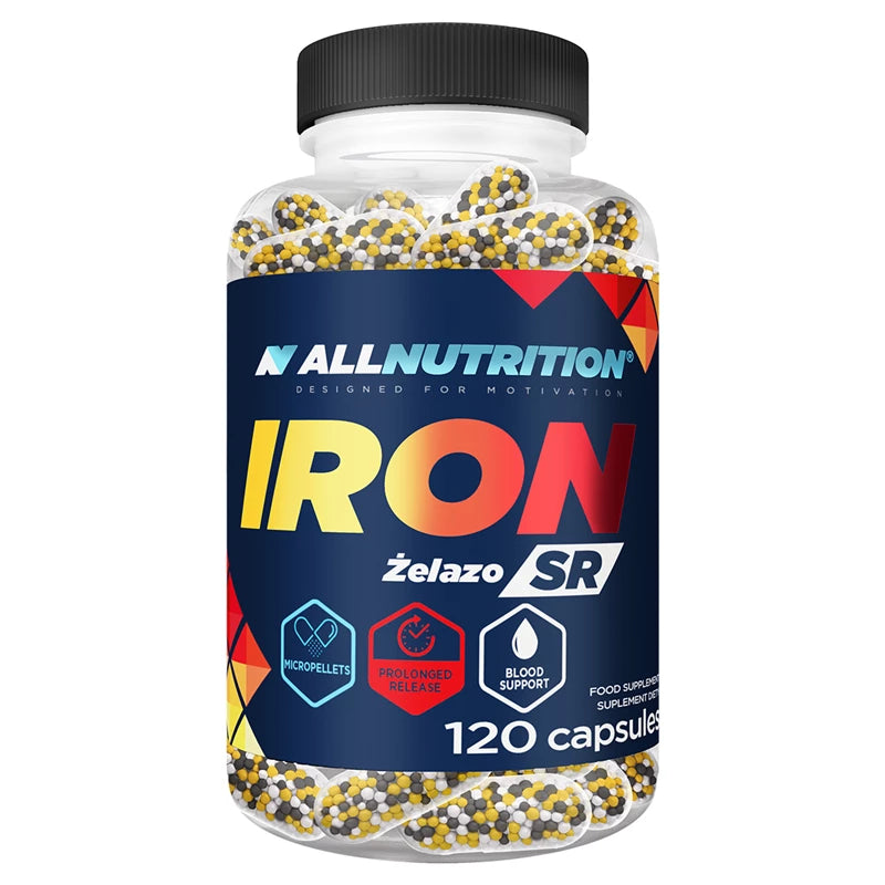ALLNUTRITION Iron SR Eisen Bisglycinat Kapseln, Vitamin & Mineralien für gesunde Blutbildung, 120 Kapseln