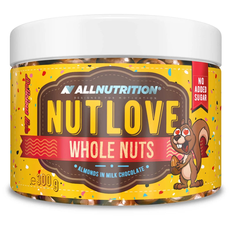 ALLNUTRITION NUTLOVE Whole Nuts – Almonds in Milk Chocolate 300 g