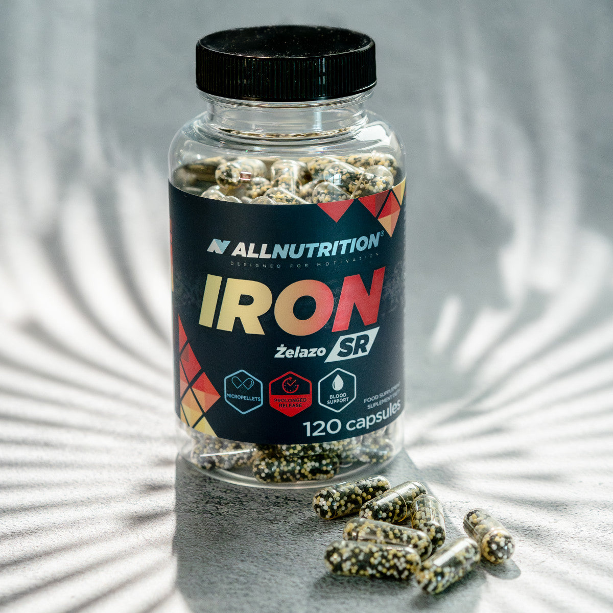 ALLNUTRITION Iron SR Eisen Bisglycinat Kapseln, Vitamin und Mineralien, 120 Stück, Nahrungsergänzungsmittel