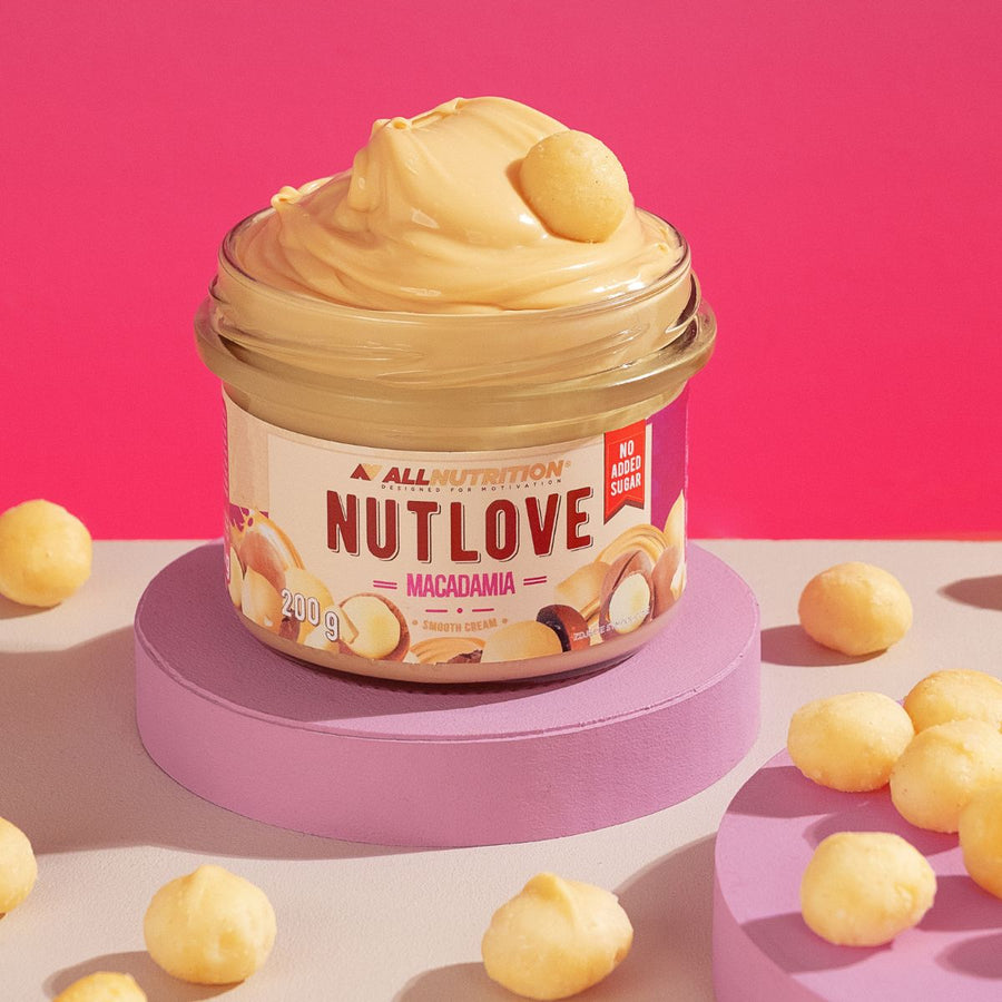 ALLNUTRITION Nutlove Smooth Macadamia Aufstrich in 200g, cremige Nusscreme mit Macadamia für Brot und Snacks