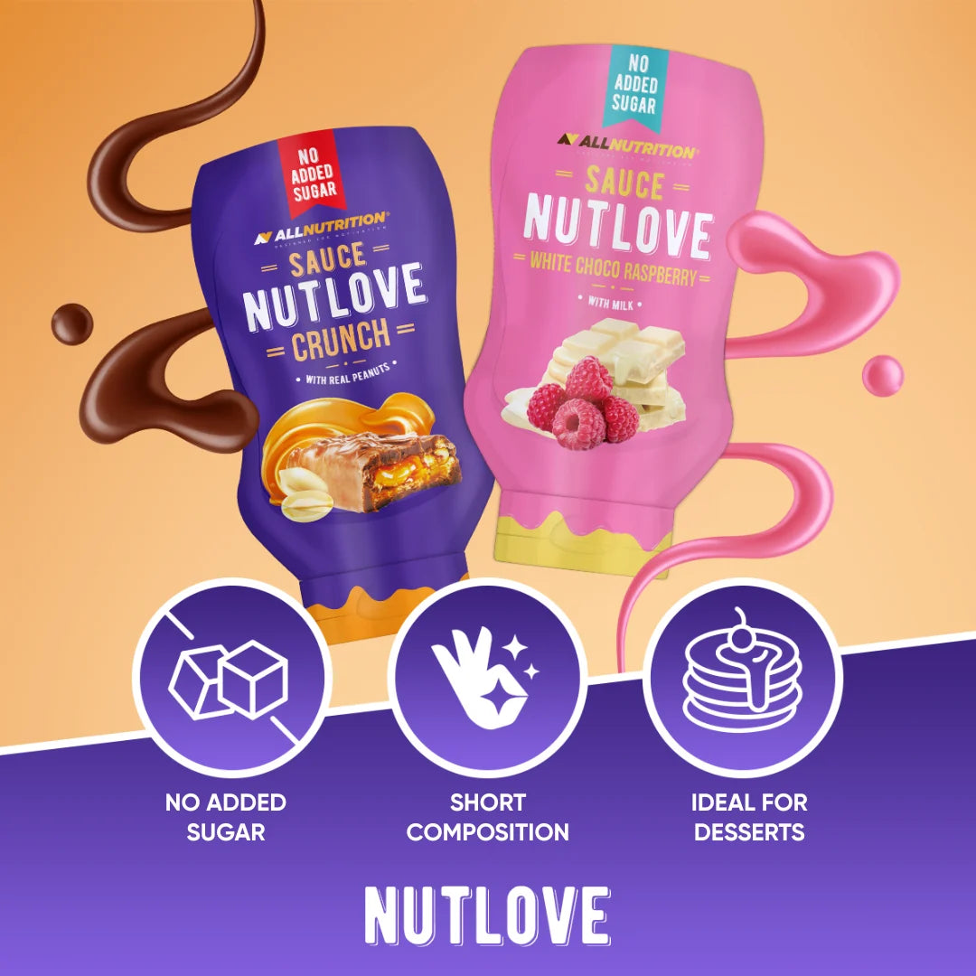 ALLNUTRITION NUTLOVE Sauce White Choco Raspberry – 280 ml