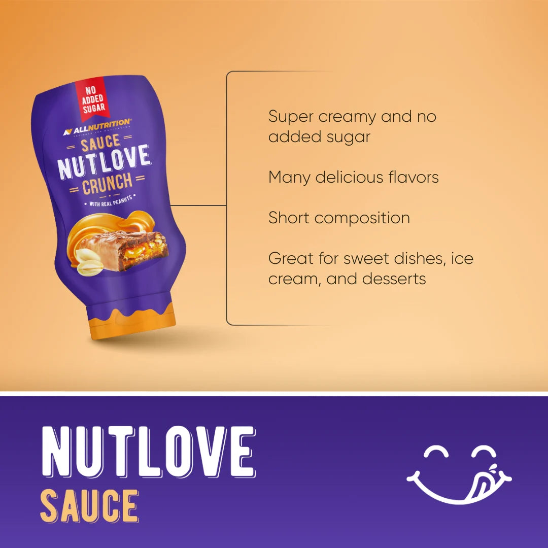 ALLNUTRITION NUTLOVE Sauce Choco Whey with Hazelnut – 280 ml