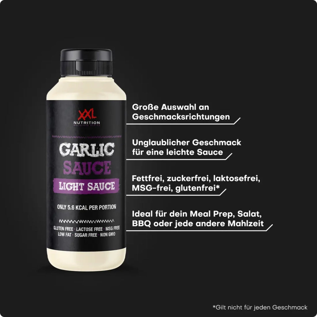 Leichte XXL Nutrition Light Sauce in 20ml Portion, kalorienarme BBQ-Sauce für vielseitigen Geschmack.