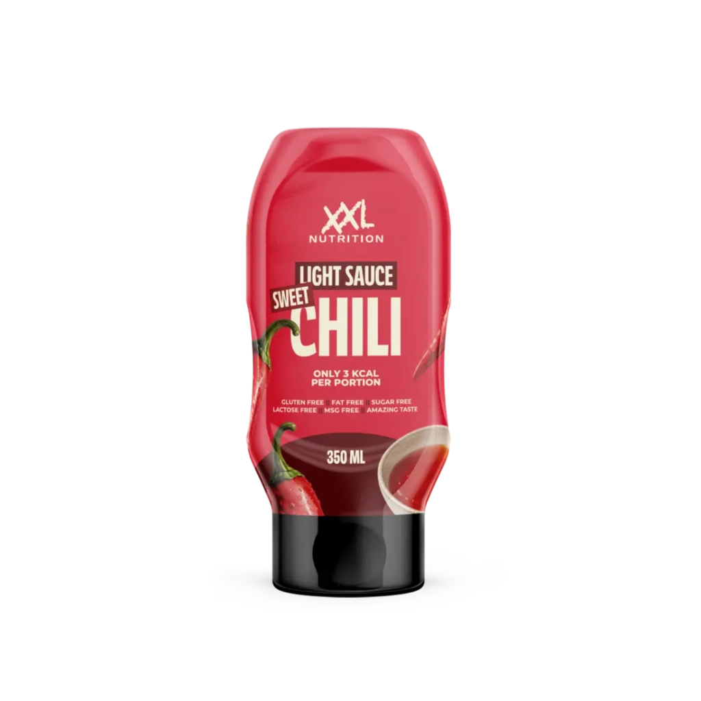 XXL Nutrition Light Sauce, kalorienarme Chilisauce in 20ml Portion, scharf und geschmacksintensiv, ideal für gesunde Gerichte