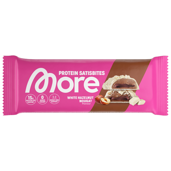 More Protein Satisbites White Hazelnut Nougat