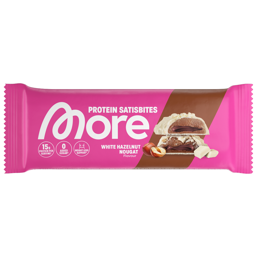 More Protein Satisbites White Hazelnut Nougat