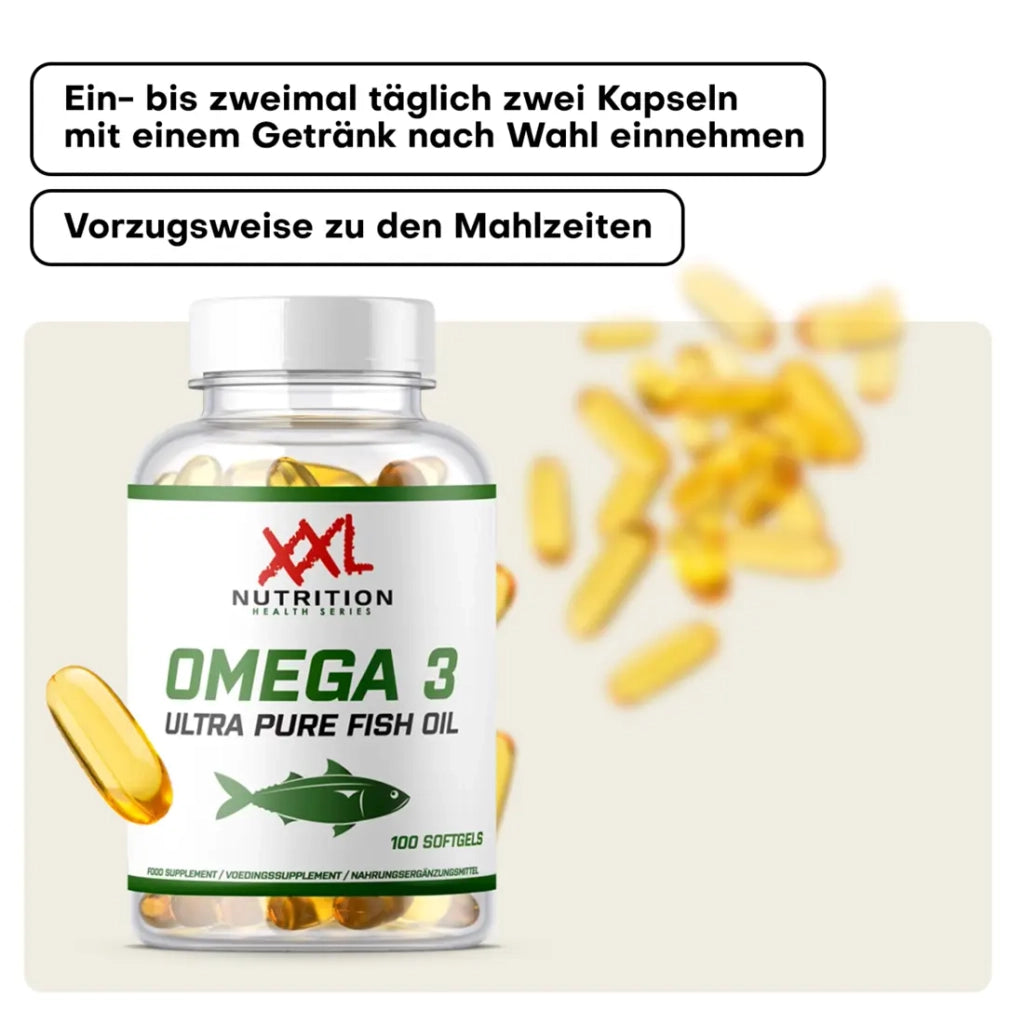 XXL Nutrition Omega 3 Ultra Rein – 1000 mg – 100 Softgels