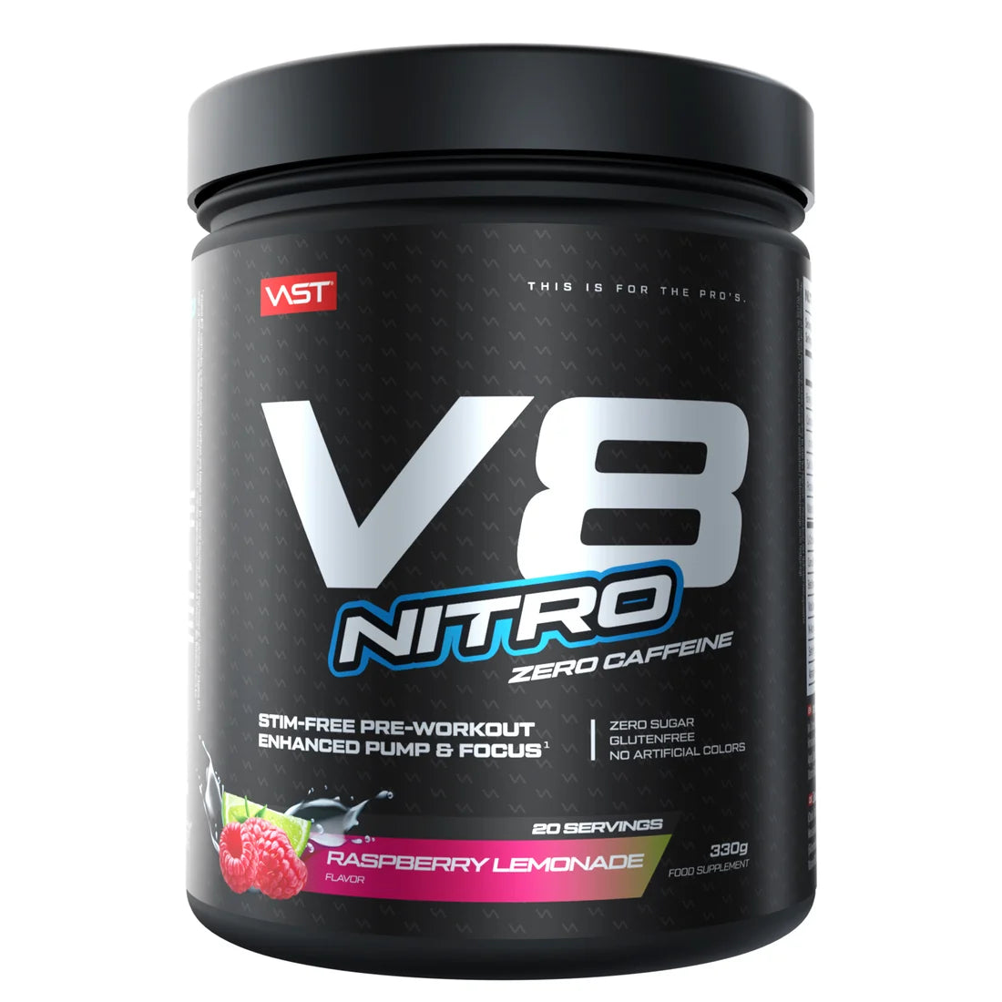 VAST V8 Nitro Pre-Workout – Koffeinfreier Pump &amp; Focus Booster