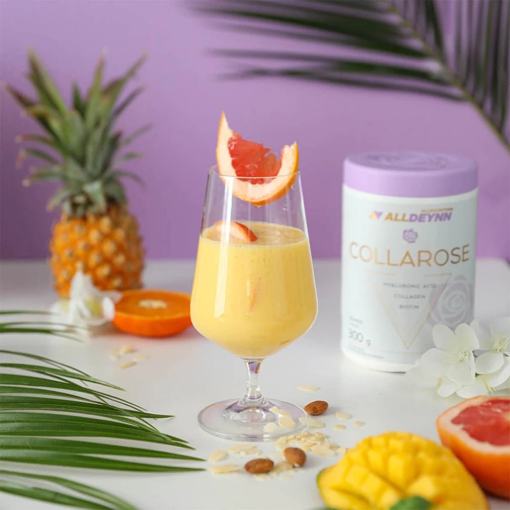 ALLDEYNN Collagen COLLAROSE Fish 300 g mit Himbeere und Wilderdbeere, natürliche Kollagenquelle in Pulverform
