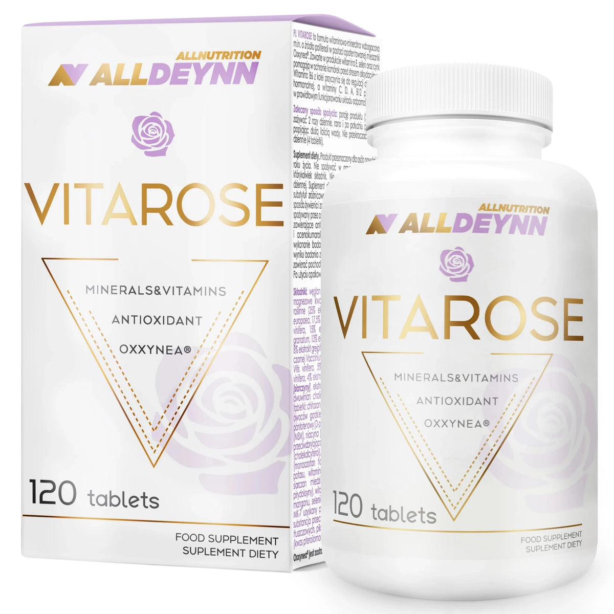 ALLNUTRITION ALLDEYNN VITAROSE Beauty & Hair Nahrungsergänzung, 120 Tabletten, für gesunde Haut und Haare