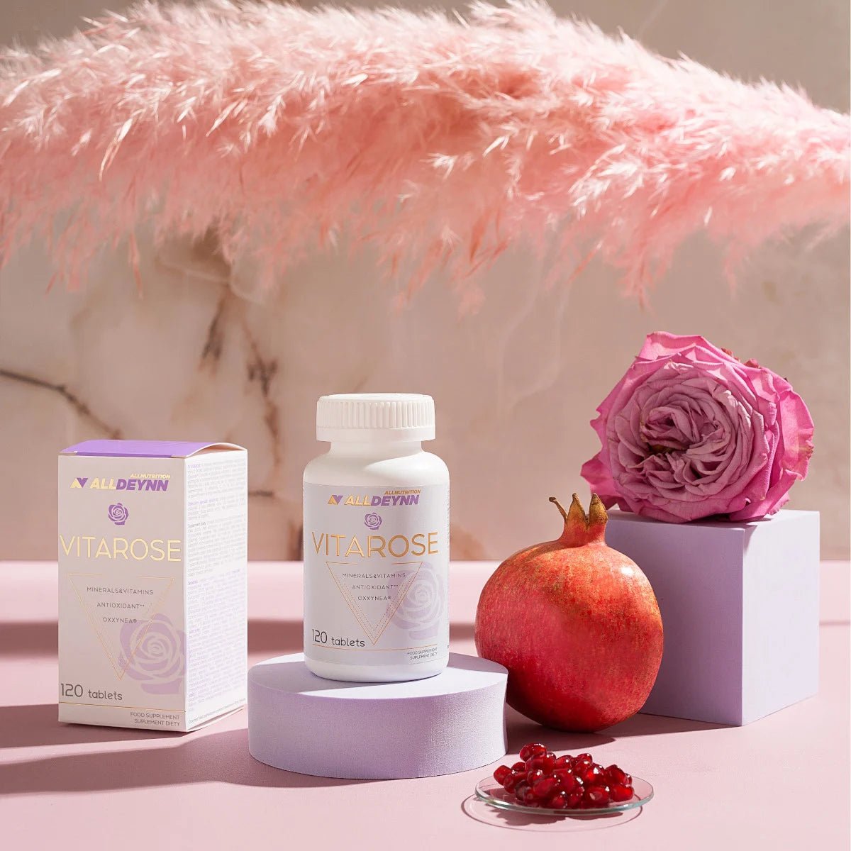 Allnutrition AlldeYNN Vitarose Beauty & Hair Kapseln, 120 Stück, für gesunde Haut und glänzendes Haar