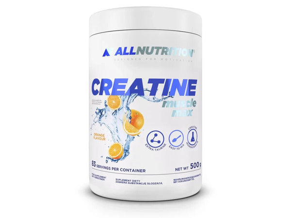 Allnutrition Creatine Muscle Max 500g in Orangengeschmack, Pulver für Muskelkraft und Leistungssteigerung, sportliches Fitnessprodukt