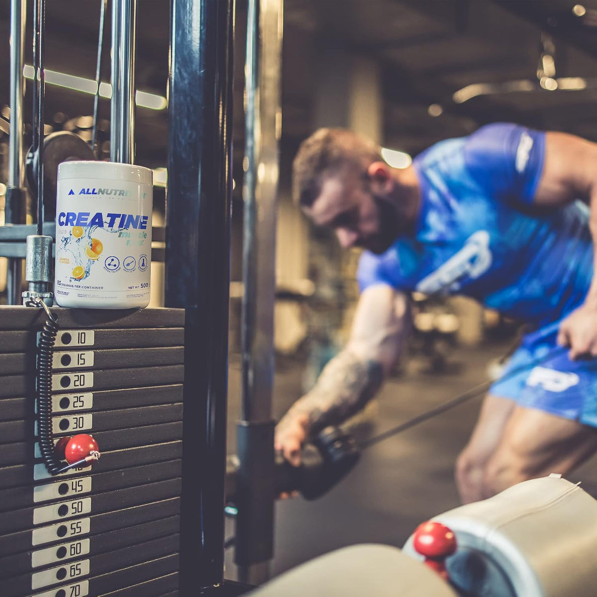 ALLNUTRITION Creatine Muscle Max 500 g in Orangeschale, Sportergänzung für Muskelkraft und Leistung