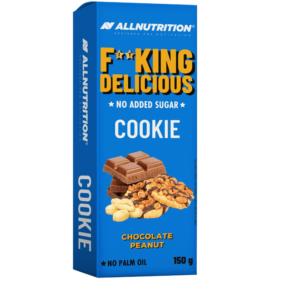 ALLNUTRITION Fitking Protein-Kekse Schokolade Erdnuss, 150 g, mit Schokoladen- und Erdnussgeschmack, ideal für gesunde Snacks