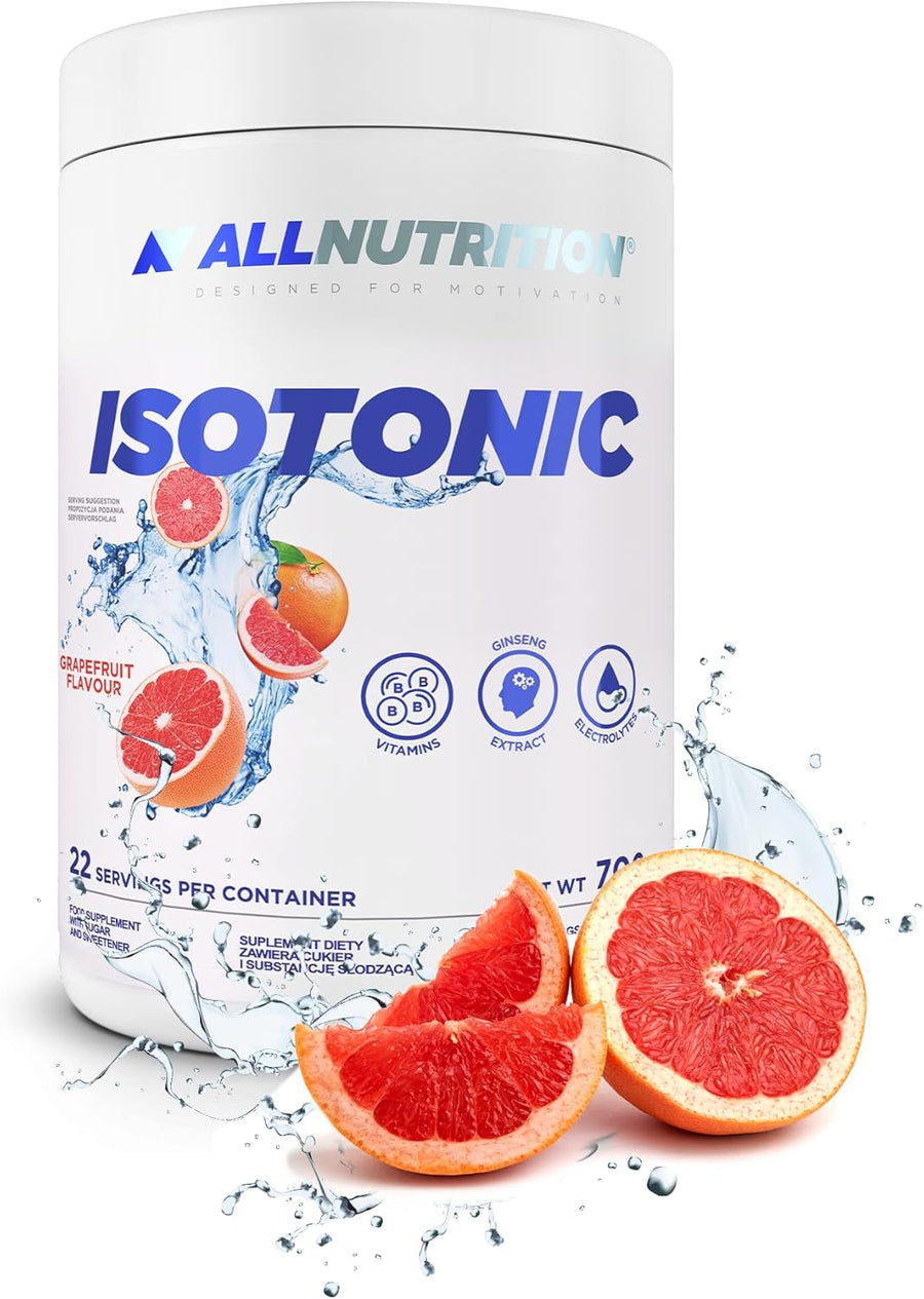 ALLNUTRITION Isotonic Isodrink Pulver 700 g Grapefruit, energiereiche Sportgetränkepulver in Dose mit Grapefruit-Geschmack