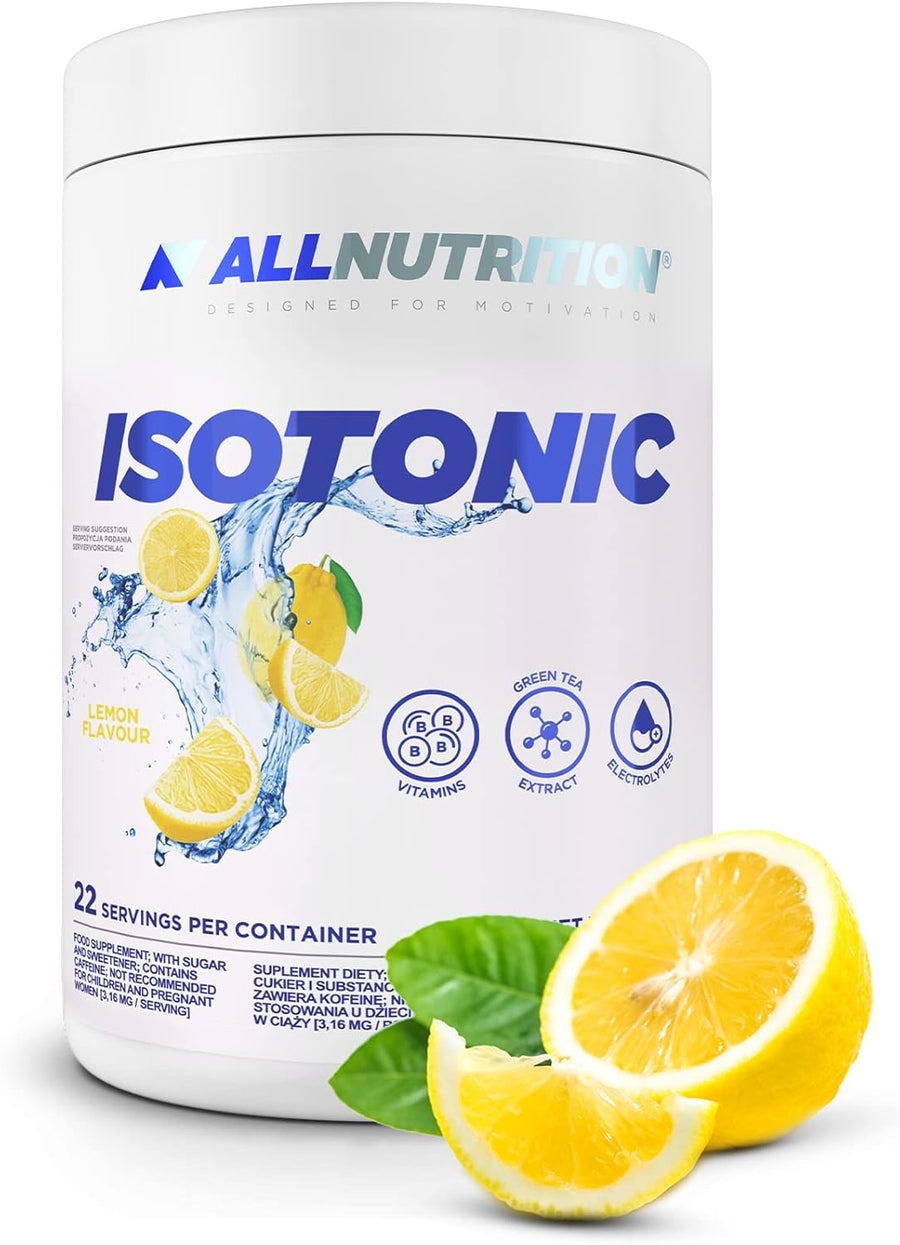 ALLNUTRITION Isotonischer Trinkpulver Lemon, 700 g, ideal für Sportler, aromatischer Zitronengeschmack in Pulverform