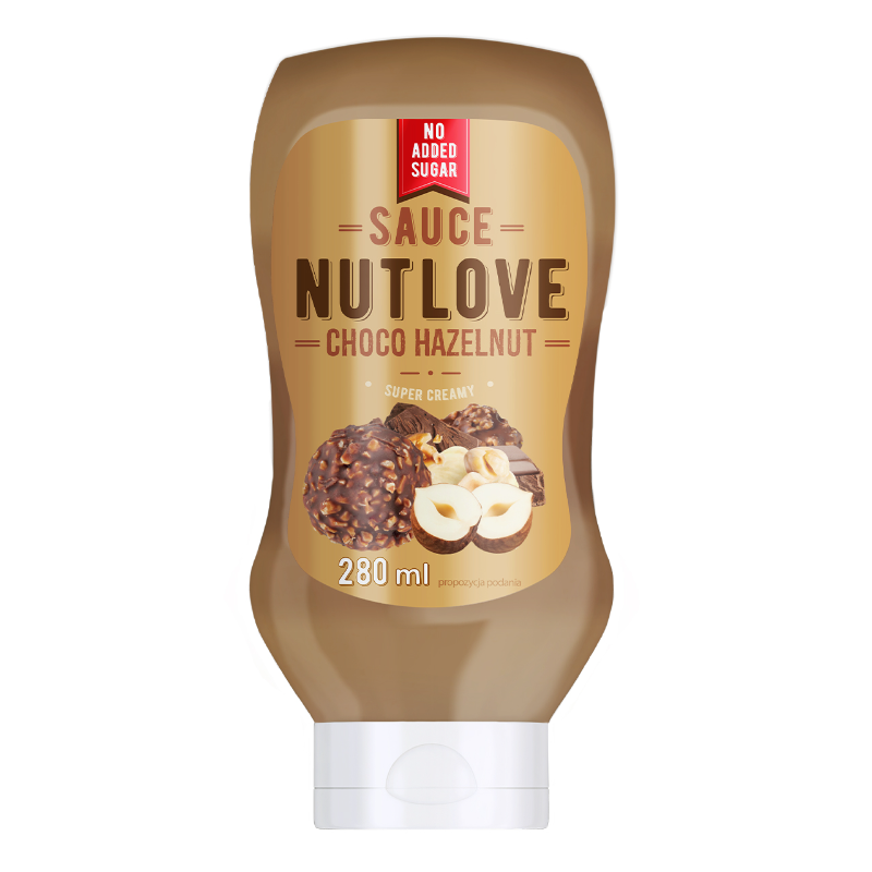 Allnutrition Nutlove Sauce, 280 g Tube, Choco Hazelnut