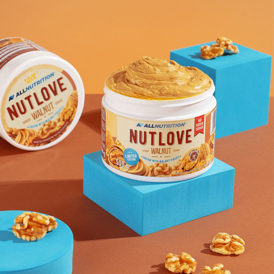 ALLNUTRITION NutLove Walnusscreme mit Walnussstücken, Aufstrich, 500g, limitierte Edition, cremige Nussbutter, Nussaufstrich