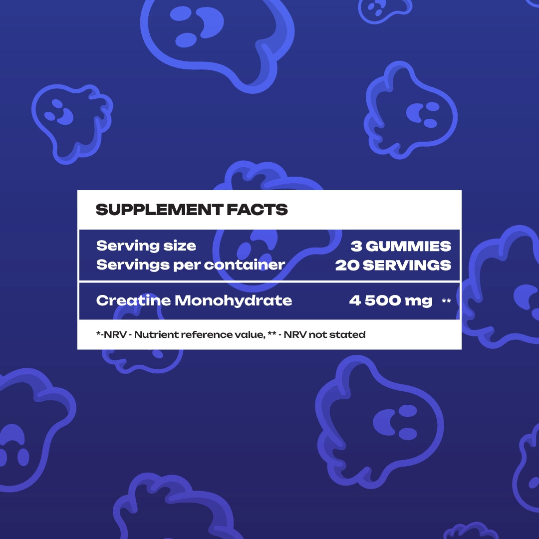 Veiny Galaxy Kreatin Gummibärchen – 60 Gummies Blueberry Kreatinmonohydrat 4.500 mg