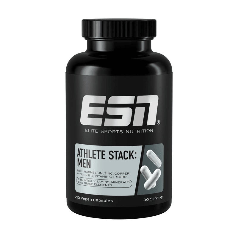 ESN Athlete Stack Men 2.0 Vitamine und Mineralien in 210 Kapseln, natürliche Nahrungsergänzung für Sportler