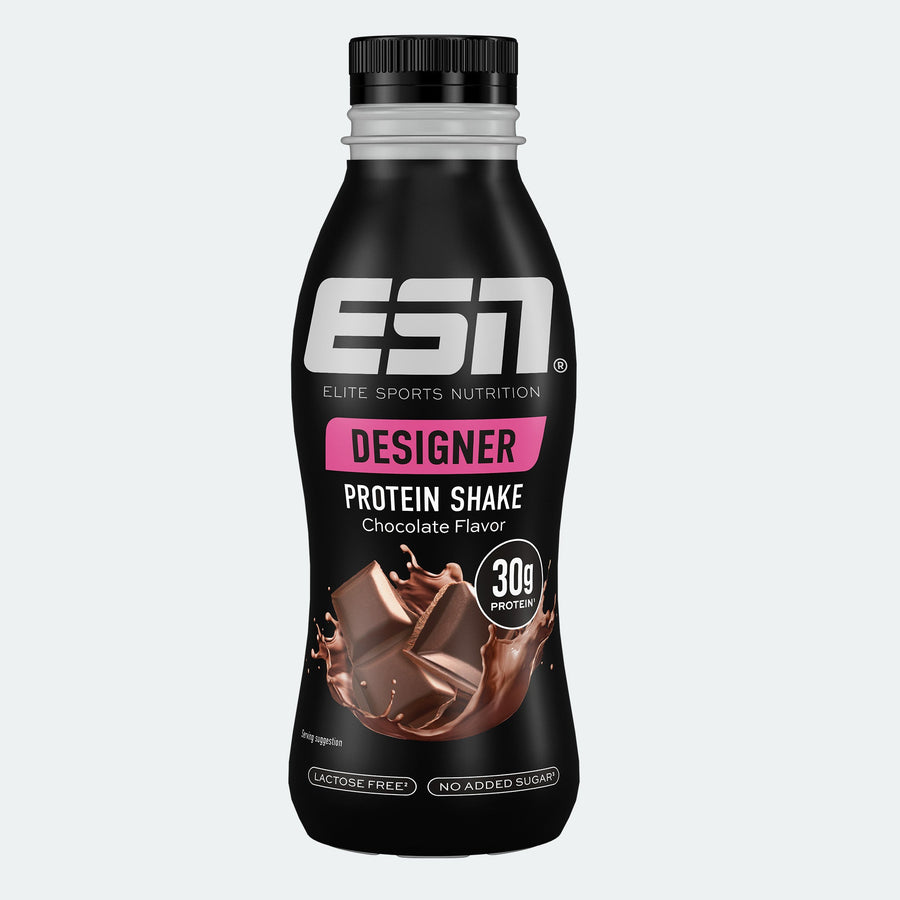 ESN Designer Protein Shake Schokolade in 330ml Flasche mit cremiger Schokoladengeschmacksnote