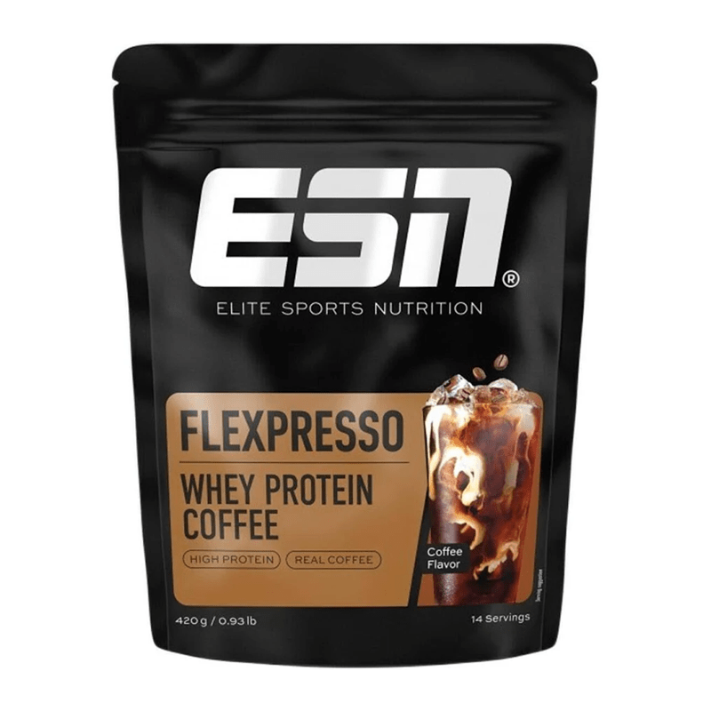 ESN Flexpresso Protein Kaffee in Dose, 420 g, Kaffee-Geschmack, cremiger Protein Kaffee für unterwegs
