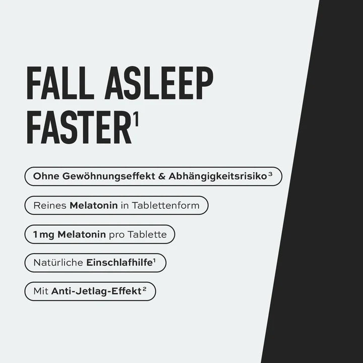 ESN Melatonin Schlafhilfe, Kapseln für besseren Schlaf und Erholung, auf weißem Hintergrund.