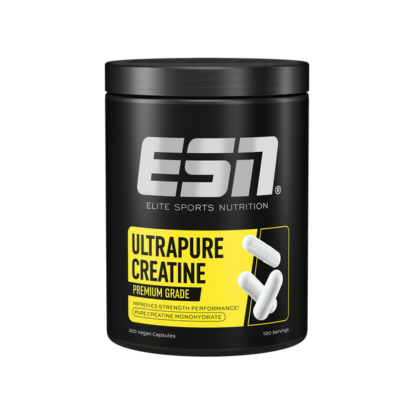 ESN Ultrapure Creatine Kapseln, 300 Kapseln, hochwertige Nahrungsergänzung für Muskelkraft und Leistung
