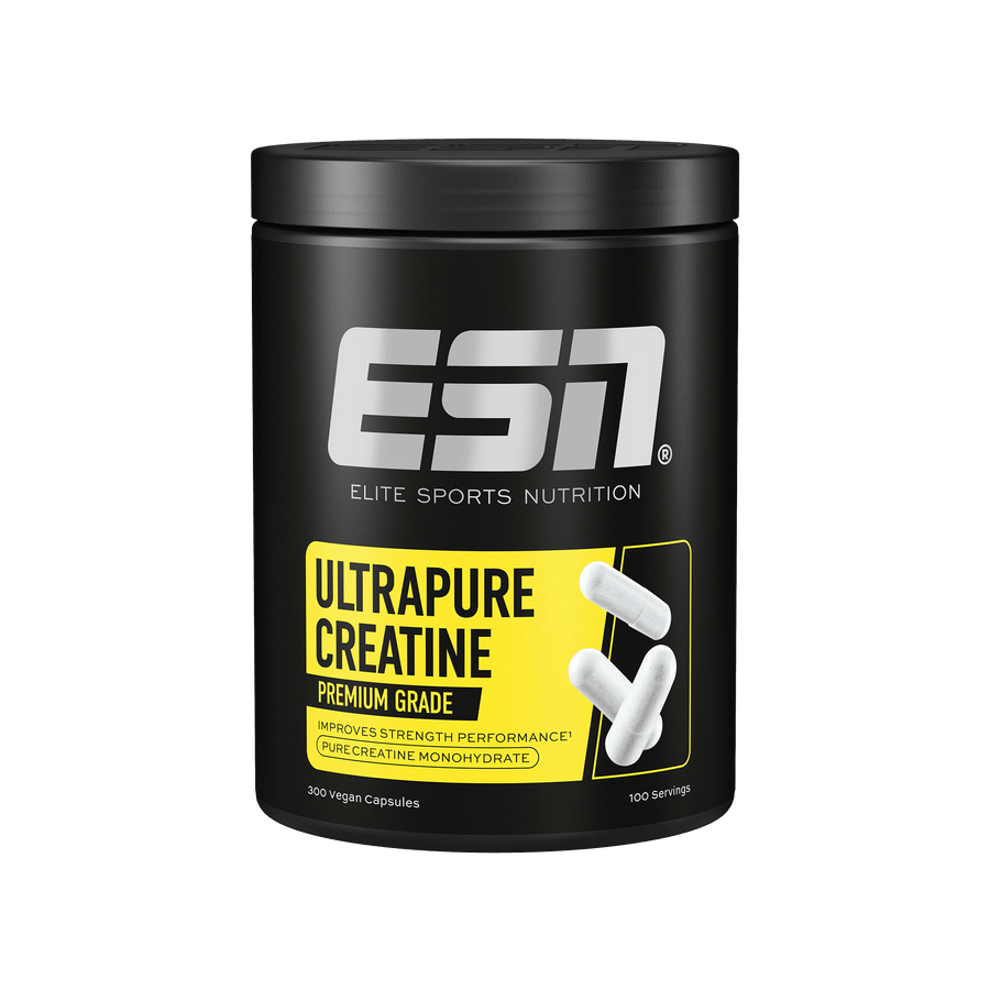 ESN Ultrapure Creatine Kapseln, 300 Kapseln, hochwertige Nahrungsergänzung für Muskelkraft und Leistung