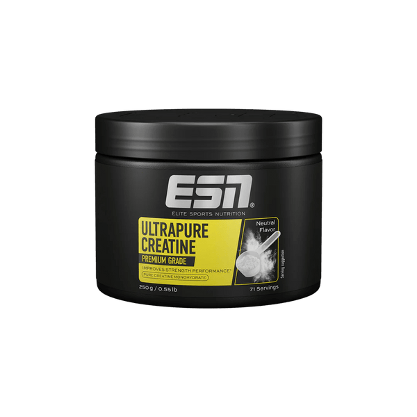 Heller ESN Ultrapure Creatin Pulver in 250g Packung, feines neutrales Creatin-Produkt für Sport und Muskelaufbau.