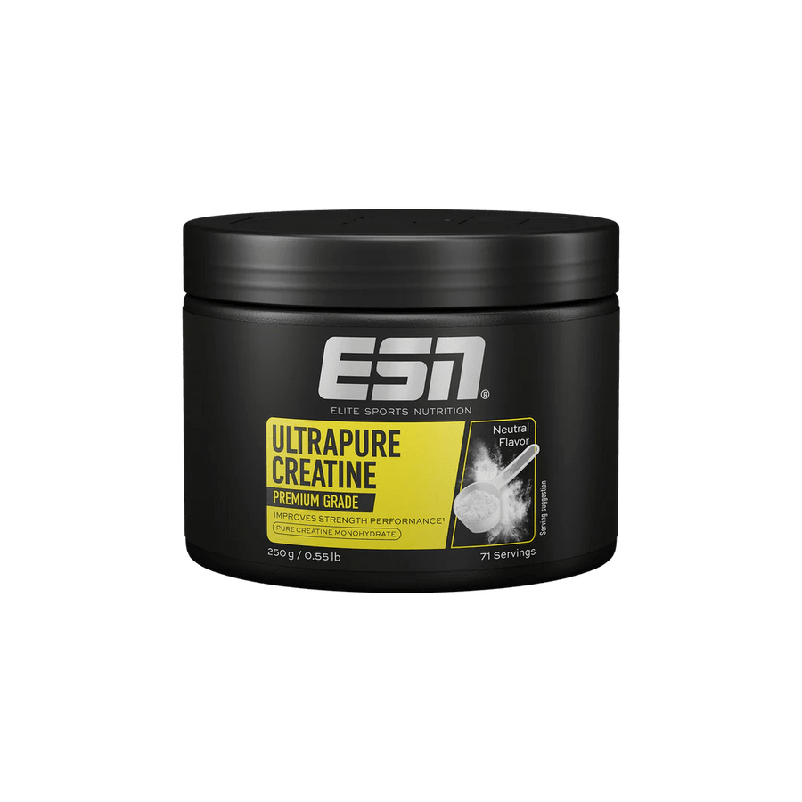 Heller ESN Ultrapure Creatin Pulver in 250g Packung, feines neutrales Creatin-Produkt für Sport und Muskelaufbau.