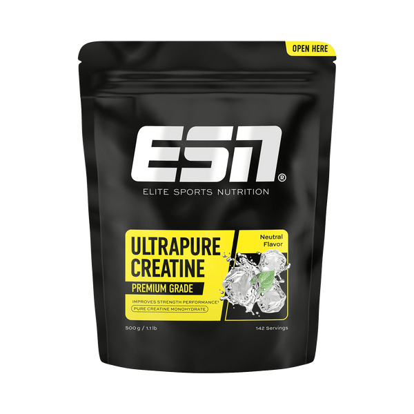 ESN Ultrapure Creatin Pulver Neutral, 500g, feines weiße Kreatin-Monohydrat für Muskelaufbau und Leistungssteigerung