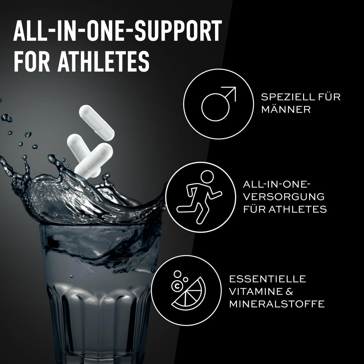 ESN Athlete Stack Men 2.0 Vitamine und Mineralien, 210 Kapseln, Supplement für sportliche Männer, Produkt von ESN