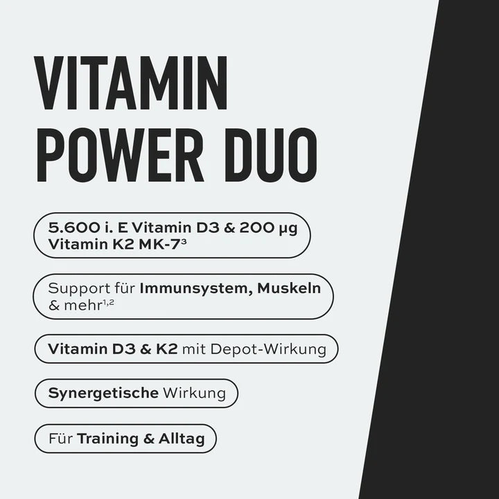 ESN Vitamin D3+K2 Depot, Vitamin- und Mineralienpräparat, flüssige Kapseln mit Vitamin D3 und K2 von ESN