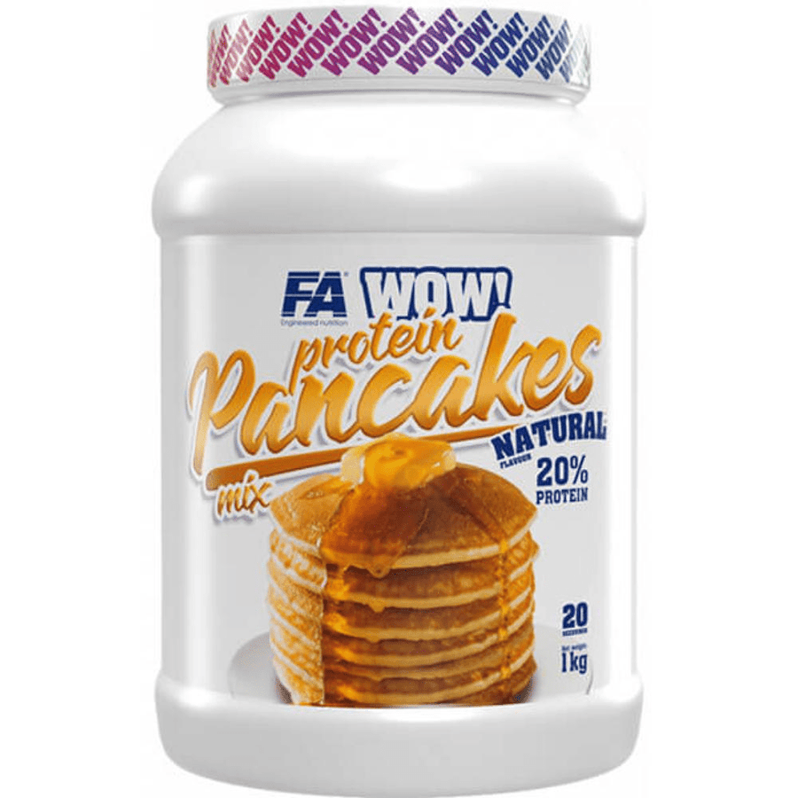 Protein-Pfannkuchen von Fitness Authority, FA Wellness Line WOW!, 1 kg natürliche Protein-Pfannkuchen, frisch und lecker