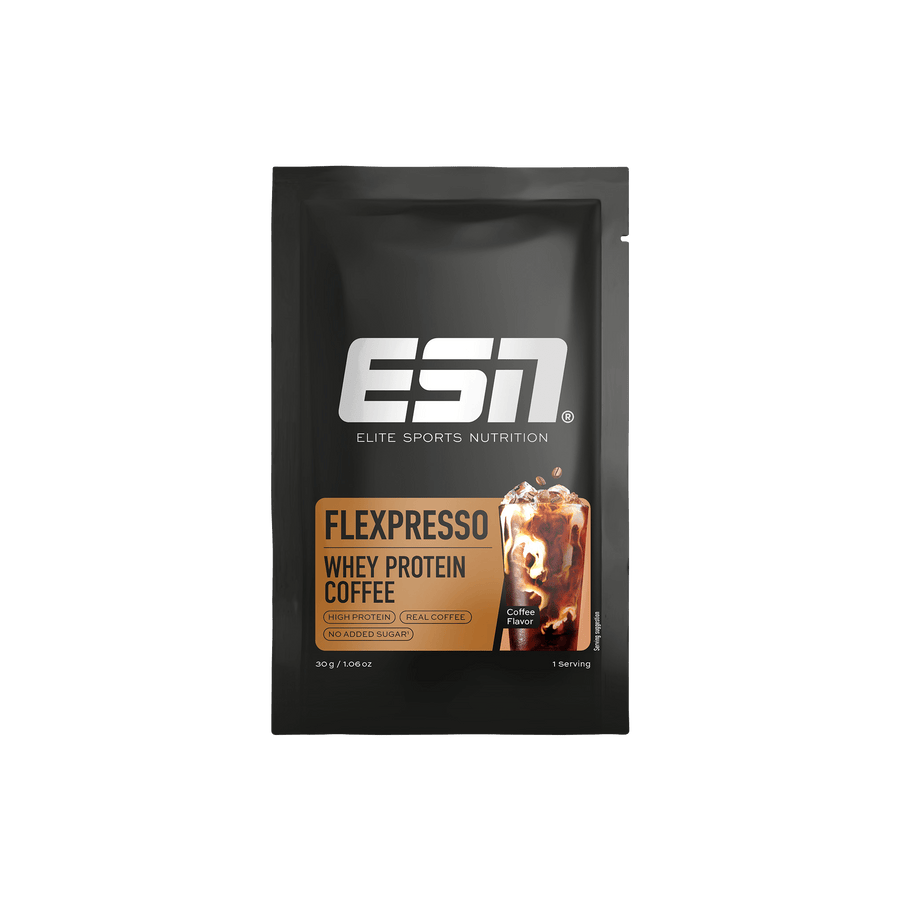 ESN Flexpresso Protein Coffee Probe, koffeinfreier Kaffee mit Protein, perfekt für den Fitness-Genuss, in einer praktischen Verpackung