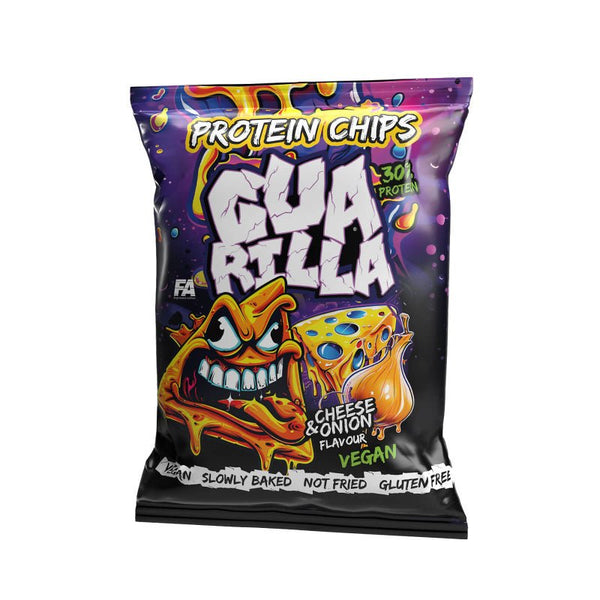 Guarilla Protein Chips 60g Käse & Zwiebel, Fitness Authority, knusprige Protein-Chips mit Käse- und Zwiebelgeschmack