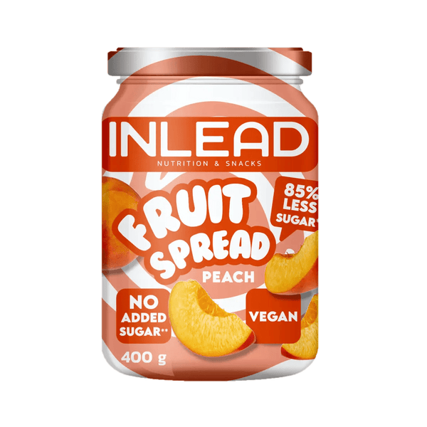 Inlead Fruchtaufstrich Pfirsich, 400 g, cremiger Aufstrich mit fruchtigem Pfirsichgeschmack, ideal für Frühstück und Snacks
