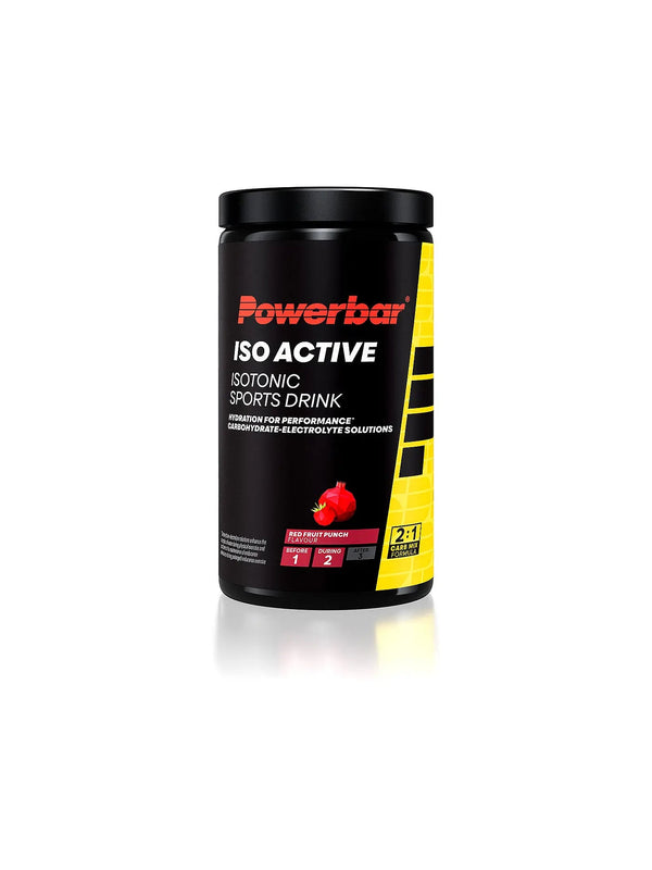 Powerbar Iso Active isotonisches Energiedrink mit Red Fruit Geschmack und 5 Elektrolyten, flüssige Sportnahrung in einer Flasche