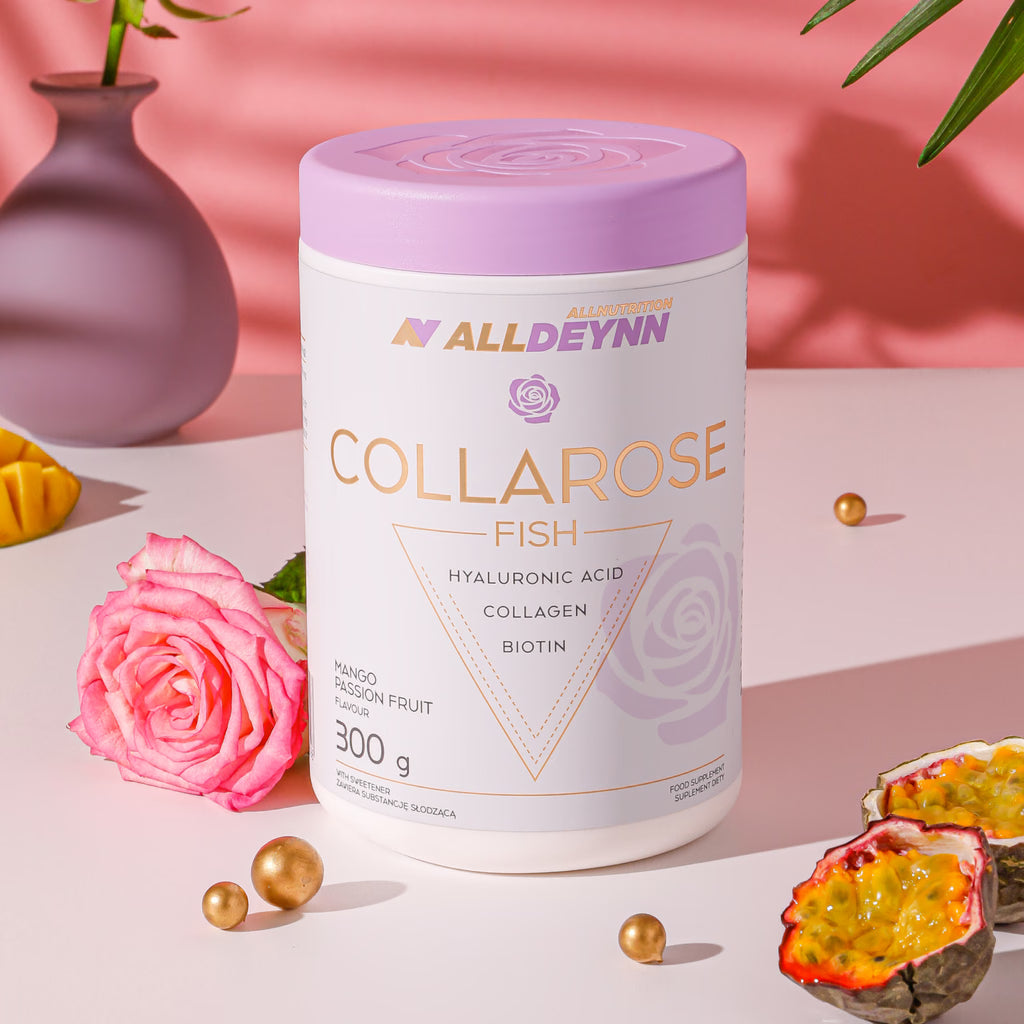 ALLNUTRITION ALLDEYNN COLLAROSE FISH 150g Beauty & Hair Produkt mit Collagen und Rosmarin in einer Verpackung