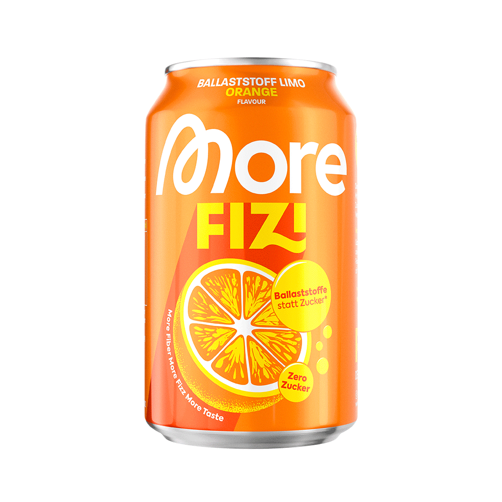 Mehr Nutrition Fizi Orange Erfrischungsgetränk in 330ml Flasche, natürliche Orangenaromen, kalorienarm, für unterwegs