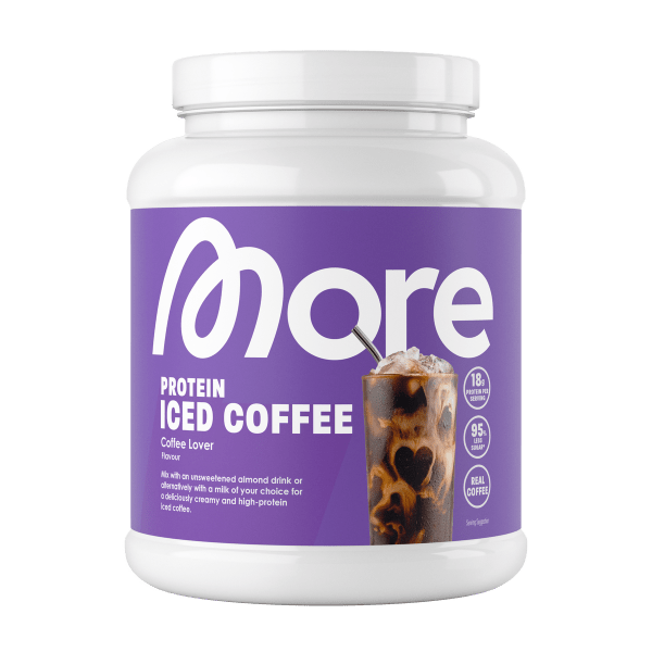 Protein Coffee von MORE NUTRITION, erfrischendes Kaffeegetränk mit Protein für Kaffee-Liebhaber, cremig und schmackhaft.