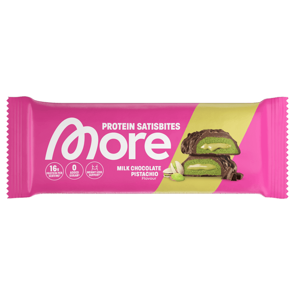 Protein Satisbites Milk Chocolate Pistachio