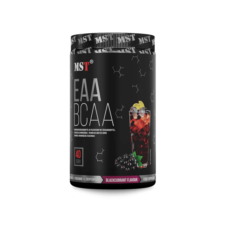 MST BCAA EAA Aminosäuren Pulver in Blackcurrant-Geschmack, 520g, für Muskelaufbau und Regeneration