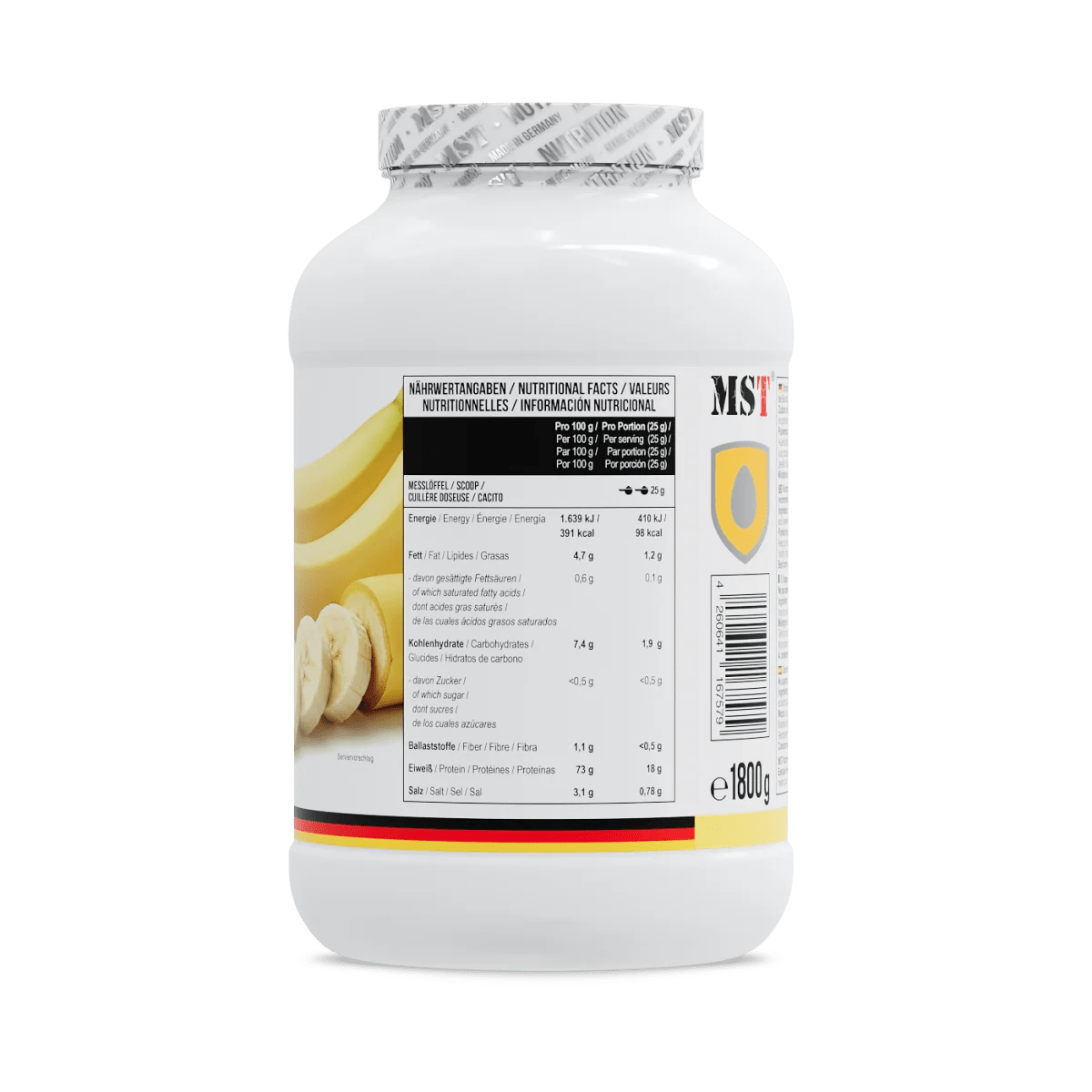 MST Best Egg Protein 1800 g in Bananengeschmack, Eiweißpulver, natürliche Proteinquelle, frisch verpackt