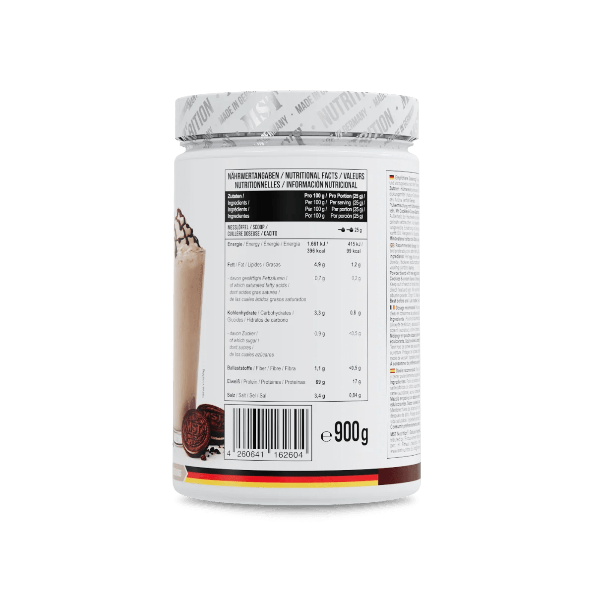 MST Best Egg Protein 900 g Cookies & Cream mit Zink, Eiweißpulver in Dose, cremige Kekse-Geschmacksrichtung, für Muskelaufbau