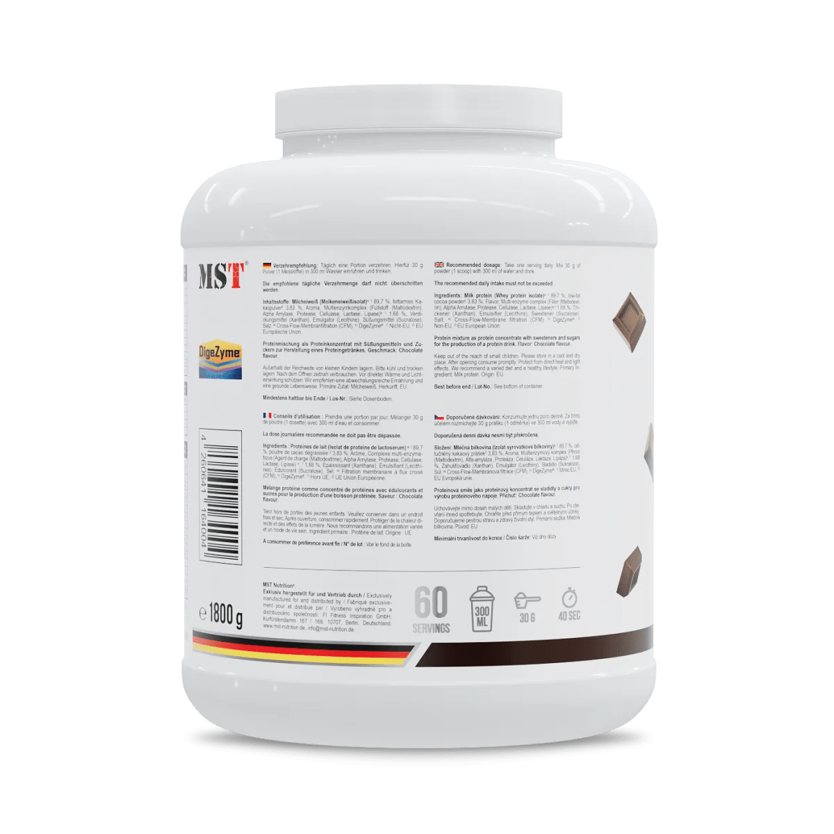 MST Best Protein Isolate 2010 Double Chocolate, Whey-Protein-Pulver mit Schokoladengeschmack in Beutel