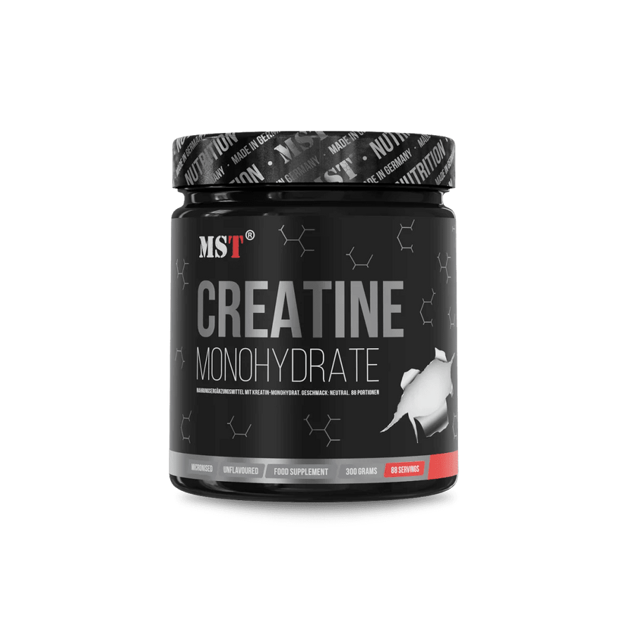 MST Creatin Micronized 300g ungeschmacks, fein gemahlenes Creatin-Monohydrat in weißem Pulver für Muskelaufbau