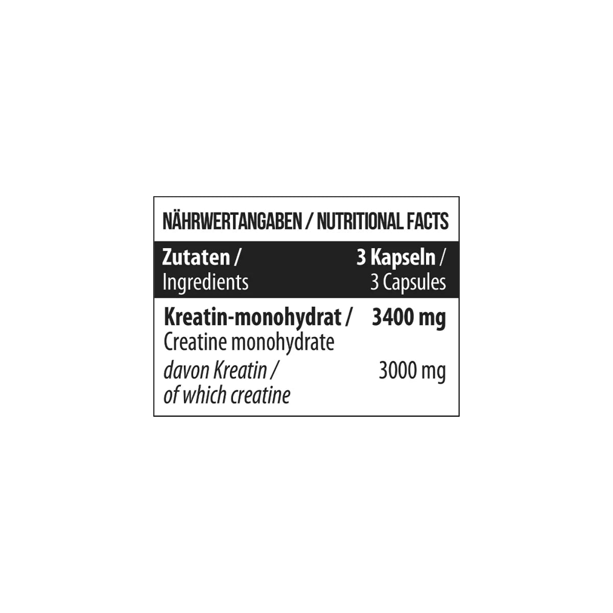 MST Kreatin-Monohydrat Kapseln, 90 Stück, enthält reines Creatin für Muskelaufbau und Leistungssteigerung.